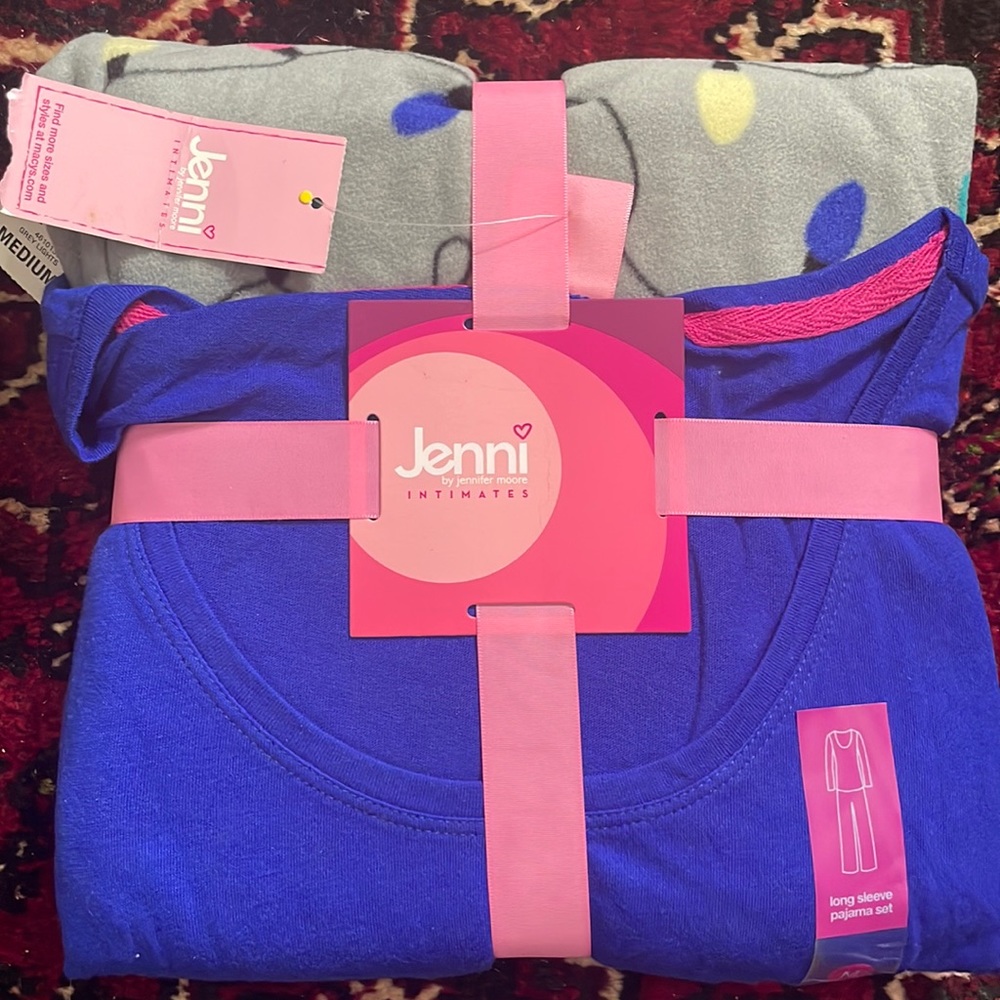 Jenni two piece‎ long sleeve warm fleece pajama set